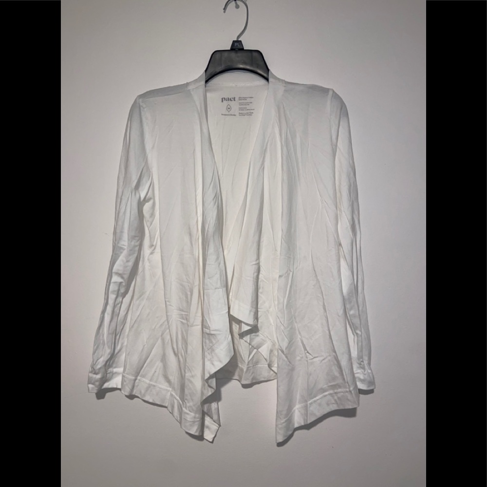 White organic cardigan